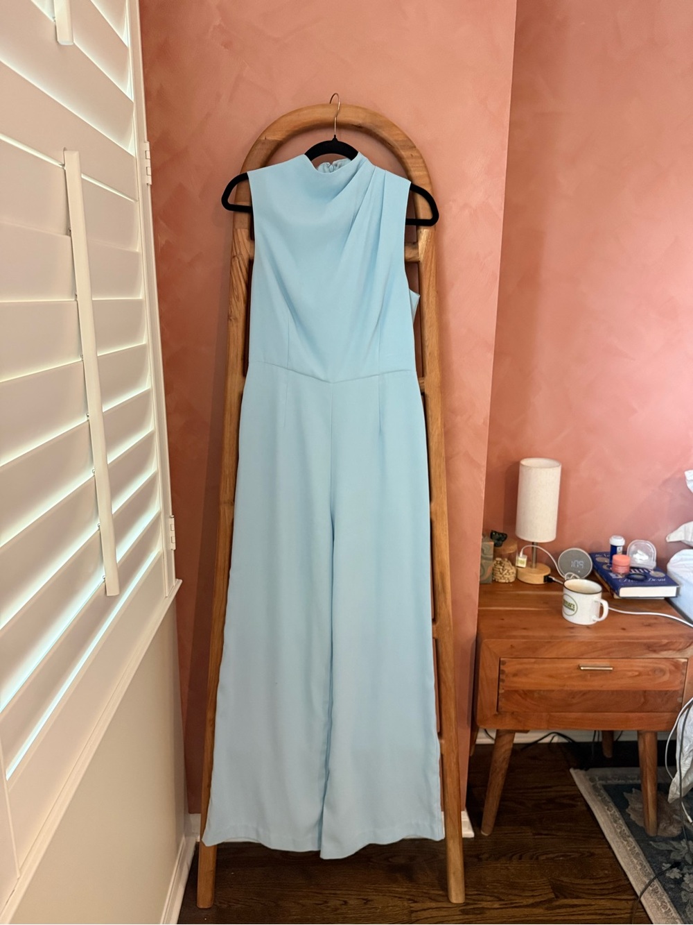 Alexia Admor Powder Blue Sleeveless Wide-Leg Jumpsuit